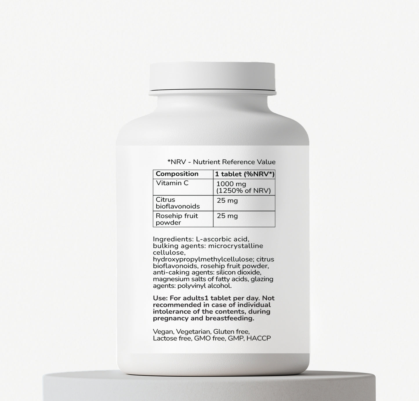 Vitamin C 1000 mg + Bioflavonoids + Rosehip – Immune Support