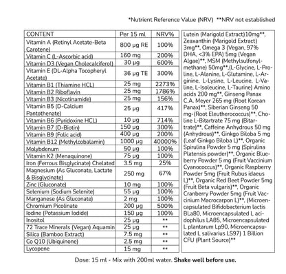 Ultra+ Multivitamin - Advanced Liquid Formula